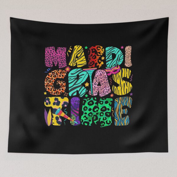Aperçu de l'œuvre heure du mardi gras, mardi gras, heure du carnaval, défilé du Mardi Gras, fête Mardi Gras Vibes créée et vendue par TigerArtistic.