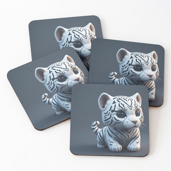 Item preview, White Animal, Lion, cute, fuffly, mini, baby, kids, children designed and sold by Cyber Kids.
