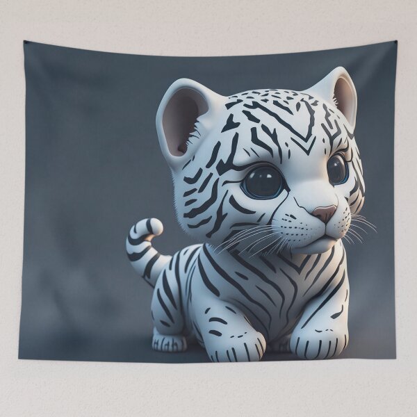 Item preview, White Animal, Lion, cute, fuffly, mini, baby, kids, children designed and sold by Cyber Kids.