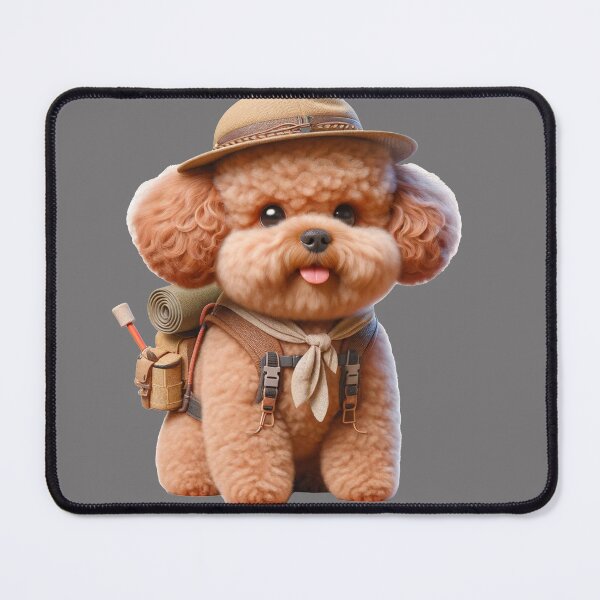 Item preview, Poodle in Hiking Gear designed and sold by toypoodlemom.