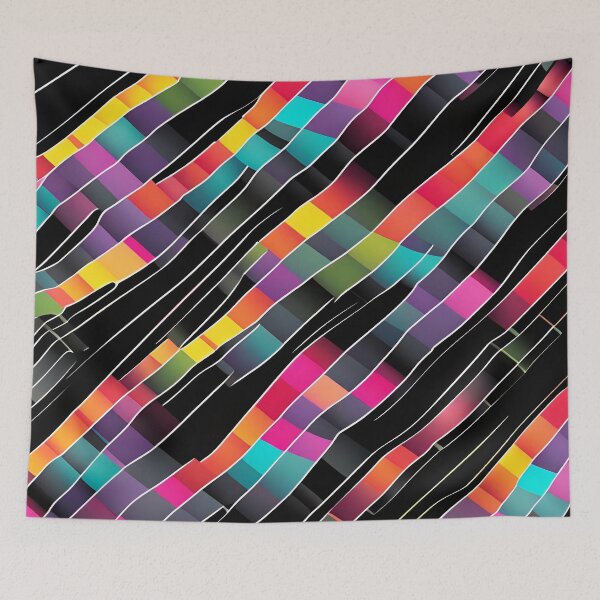 Item preview, 1980s abstract stripes pattern  designed and sold by Inkstorm-London.