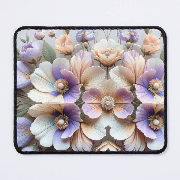 Item preview, Symmetrical Splendor: Floral Harmony in Pastel Perfection designed and sold by ArtComixHaven.