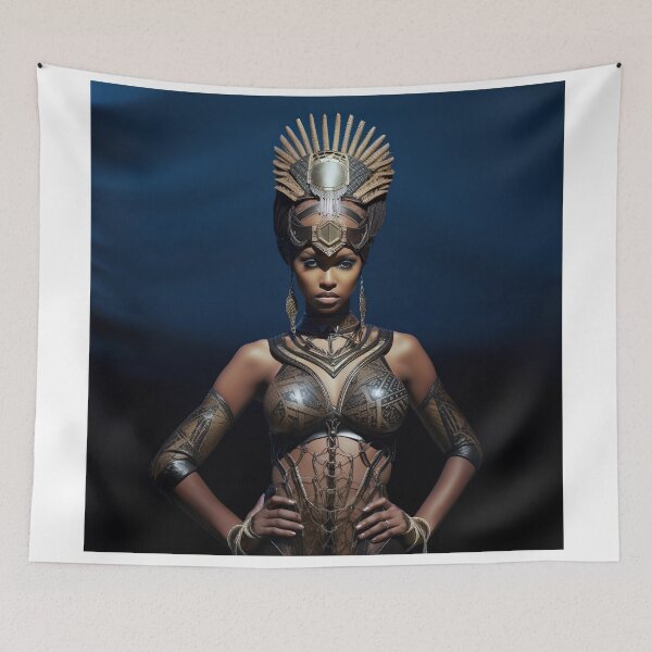 Item preview, Afro Warrior, defender of ancestral roots designed and sold by My Aspian.