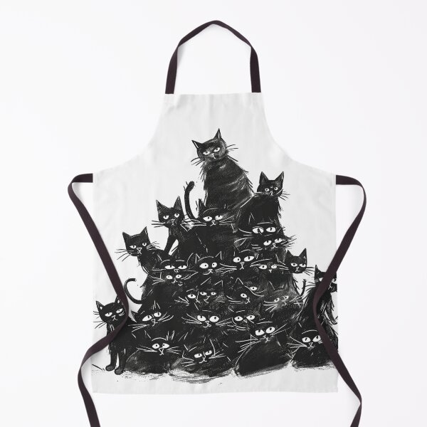 Item preview, Black and White Pile of Cats Cat Meowtain 2 designed and sold by Kobi-PrintVibes.