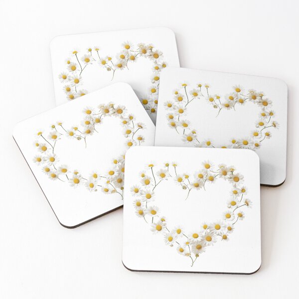 Item preview, Daisies Heart Floral Artwork designed and sold by KatanaCreative.