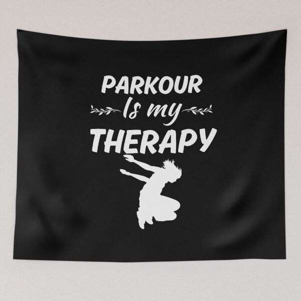Item preview, Parkour is my therapy, funny parkour runner athlete saying designed and sold by NBSStore.