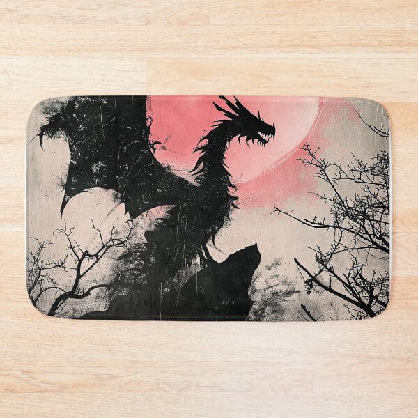 Item preview, Dragon and the Moon Pink designed and sold by Kobi-PrintVibes.