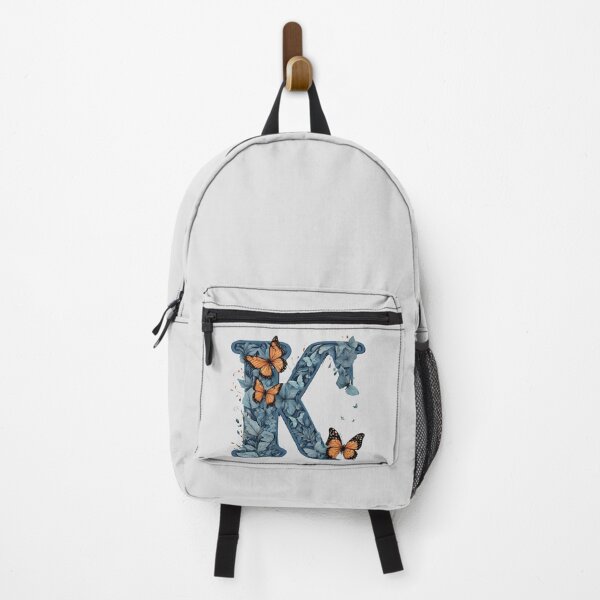 Item preview, Letter K in blue with butterflies designed and sold by Shinery2023.