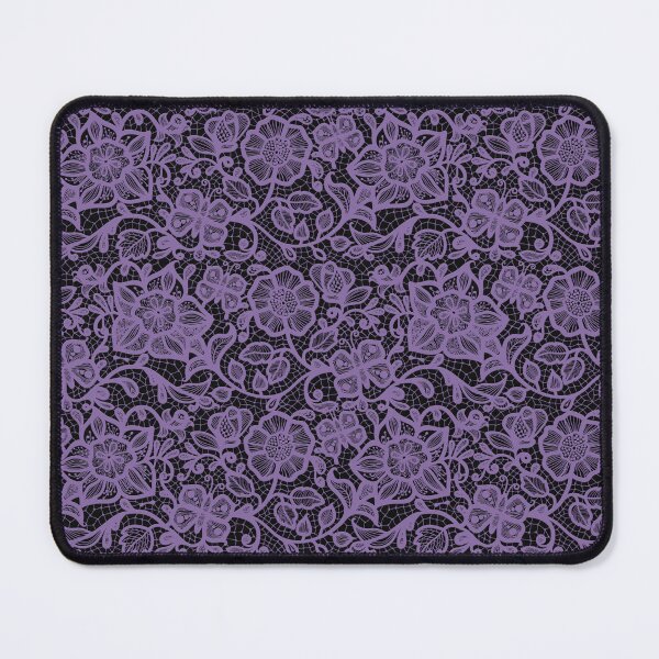 Item preview, Floral Lace Pattern - Purple on Black designed and sold by JadeRyder.