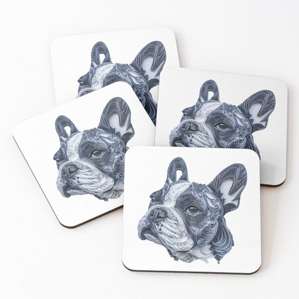 Artikelvorschau, Französische Bulldogge im Papier-Kirigami entworfen und verkauft von forget45studio.