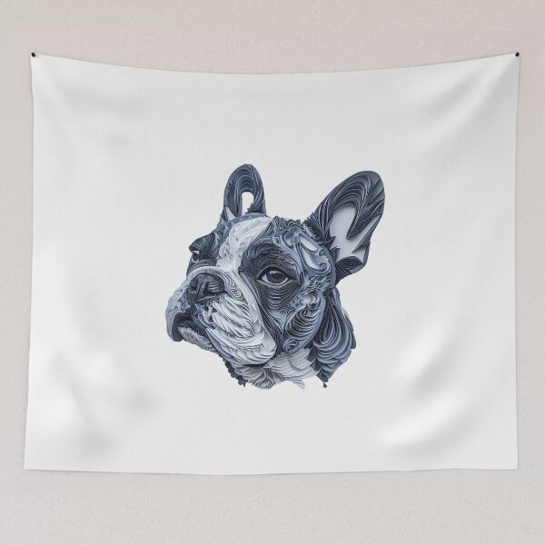 Item preview, French Bulldog in paper kirigami designed and sold by forget45studio.