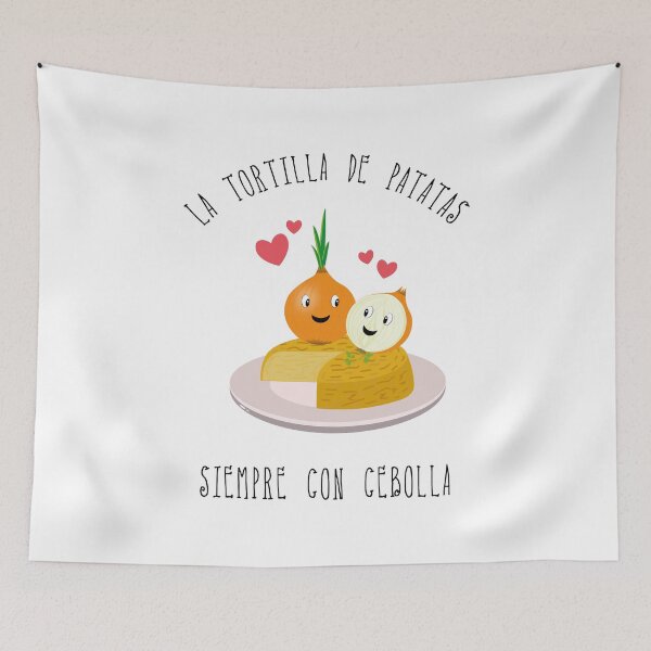 Item preview, Potato omelette with onion funny drawing with text designed and sold by Martapp.