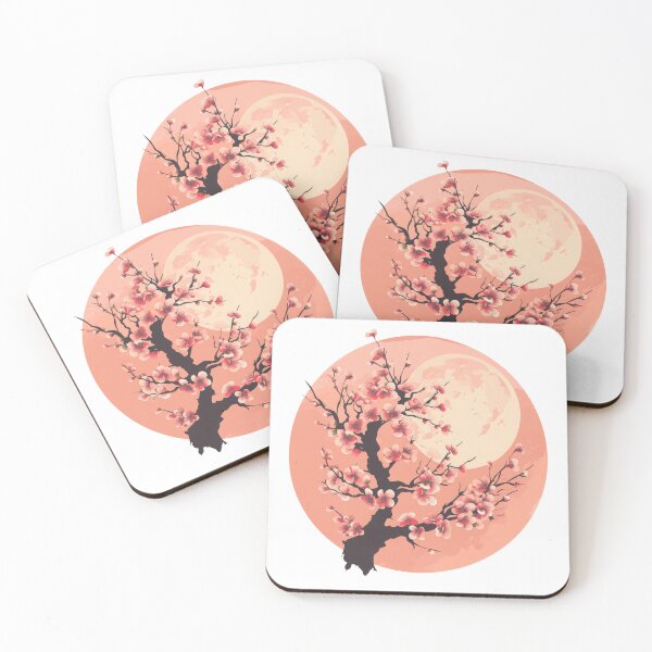 Item preview, Cherry blossom flowers in the moonlight designed and sold by FlowersColorful.