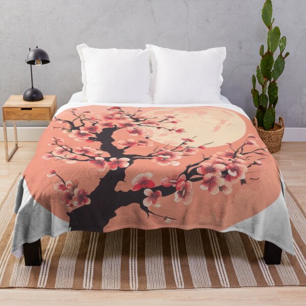 Item preview, Cherry blossom flowers in the moonlight designed and sold by FlowersColorful.