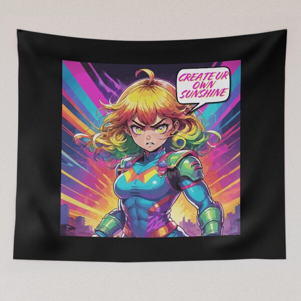 Item preview, Angry Rainbow Cartoon Character "Create Ur Own Sunshine”  designed and sold by NeutrinoJem.