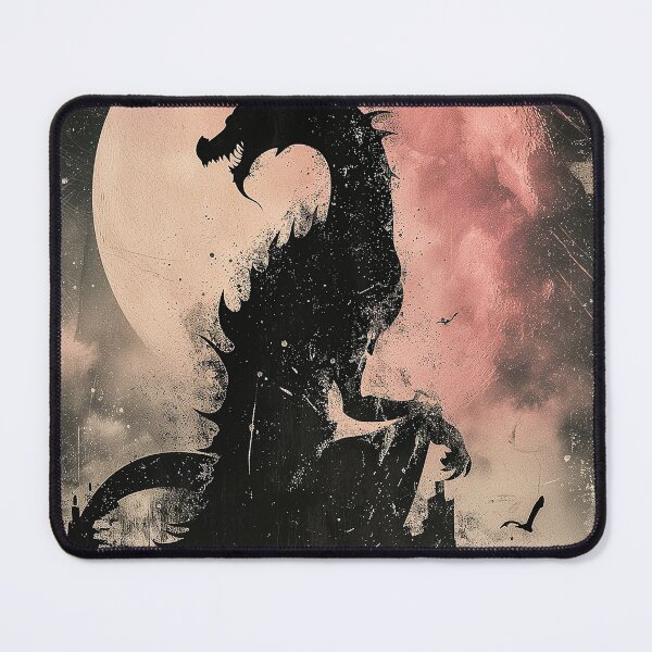 Item preview, Dragon and the Moon Pink 2 designed and sold by Kobi-PrintVibes.