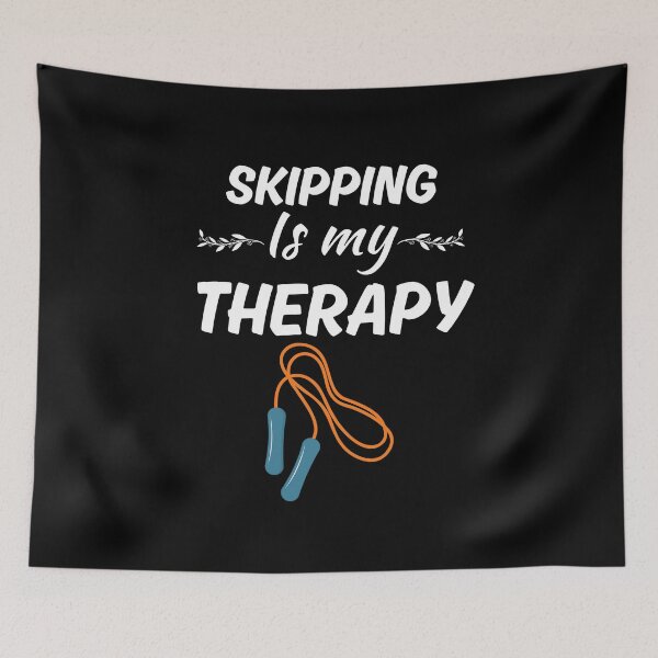 Item preview, Skipping is my therapy, skipping rope or rope jumping quote designed and sold by NBSStore.