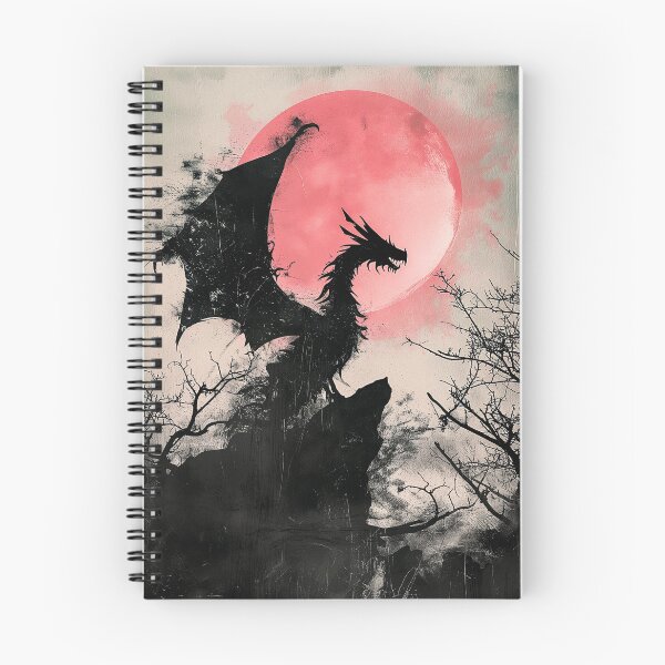Item preview, Dragon and the Moon Pink designed and sold by Kobi-PrintVibes.