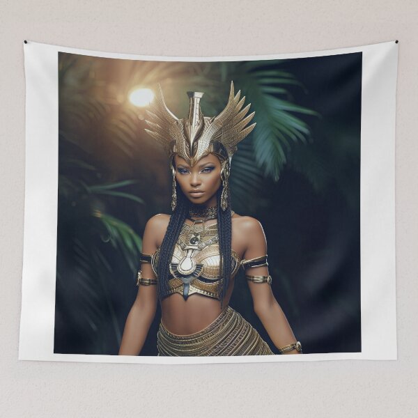Item preview, Afro Warrior, defender of ancestral roots designed and sold by My Aspian.