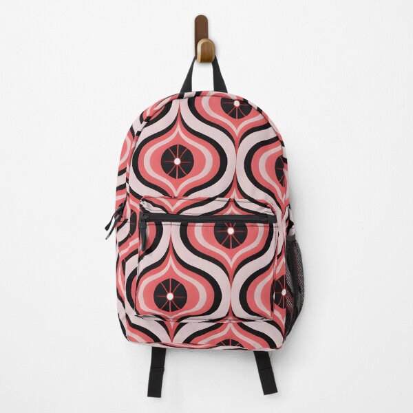 Item preview, Mid Century Modern Wavy Pattern   Coral  #1 designed and sold by Prints and Lifestyle.