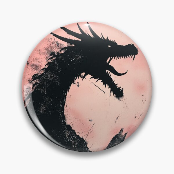 Item preview, Dragon and the Moon Pink 3 designed and sold by Kobi-PrintVibes.