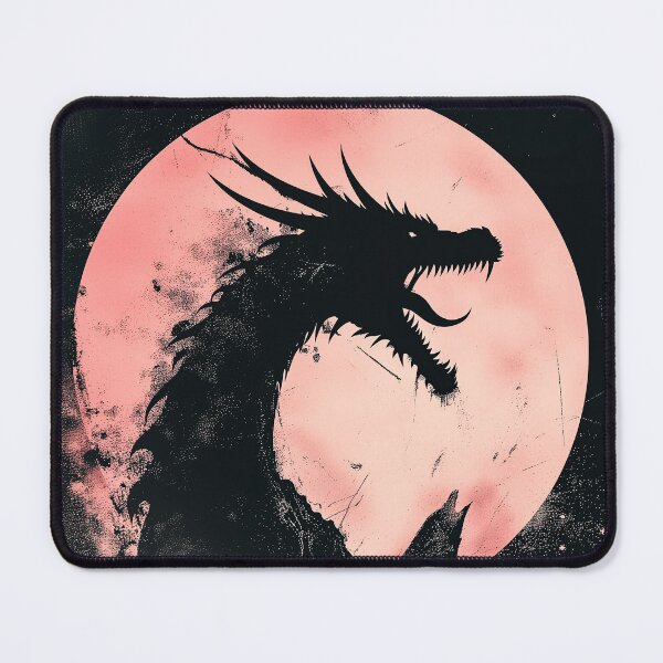 Item preview, Dragon and the Moon Pink 3 designed and sold by Kobi-PrintVibes.