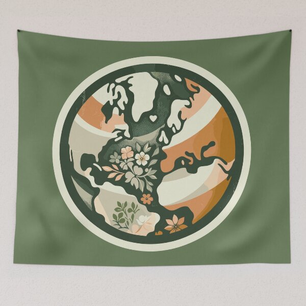 Item preview, Retro Earthy Vintage Planet Earth Day designed and sold by WildPalette-Art.