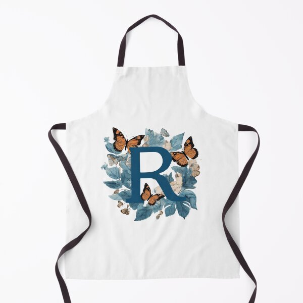 Item preview, Letter R in blue with butterflies designed and sold by Shinery2023.