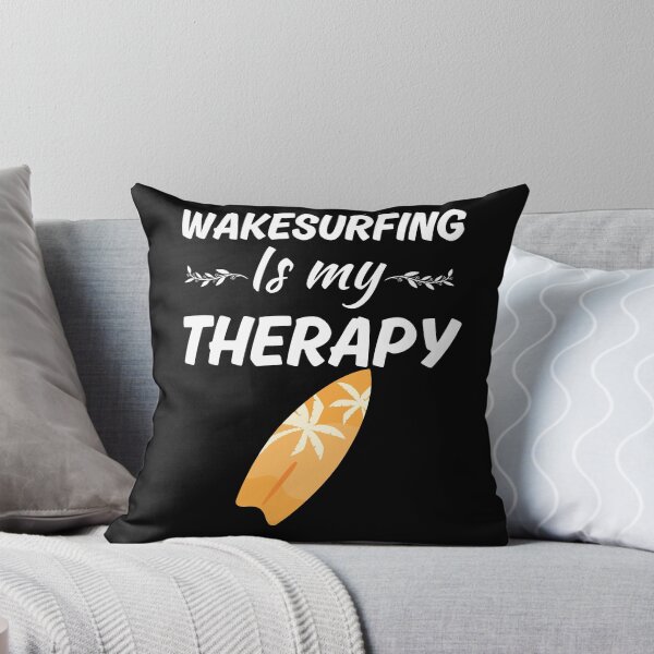Item preview, Wake surfing is my therapy, funny wake surfer designed and sold by NBSStore.