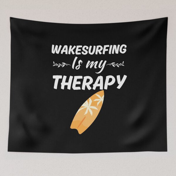 Item preview, Wake surfing is my therapy, funny wake surfer designed and sold by NBSStore.