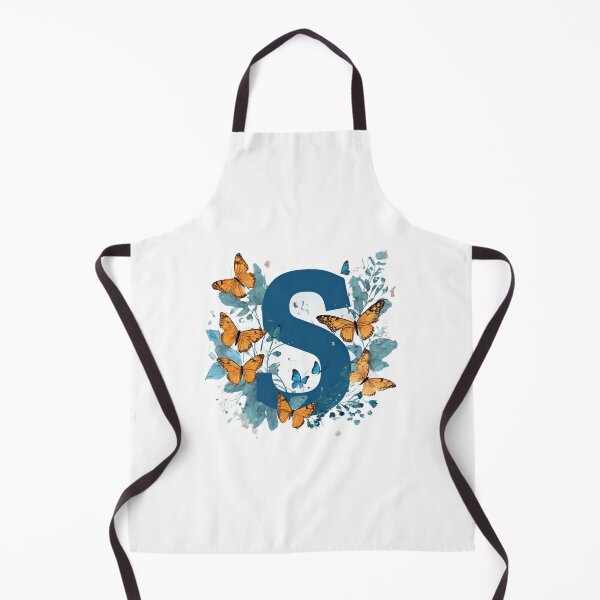 Item preview, Letter S in blue with butterflies designed and sold by Shinery2023.