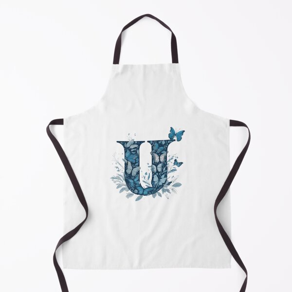 Item preview, Letter U in blue with butterflies designed and sold by Shinery2023.