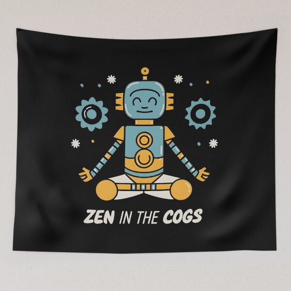 Item preview, Yoga Robot: Zen in the Cogs designed and sold by Dungeon-Depot.