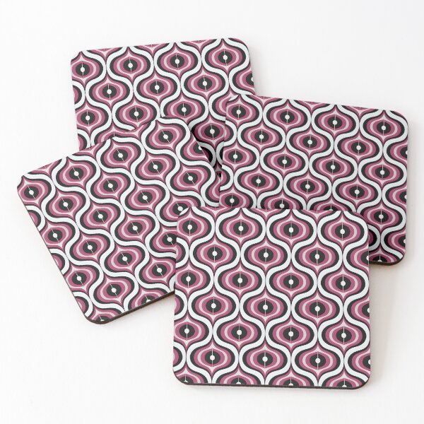 Item preview, Mid Century Modern Wavy Pattern  Berry  designed and sold by Prints and Lifestyle.