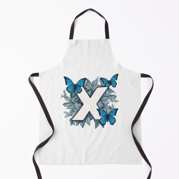 Item preview, Letter X in blue with butterflies designed and sold by Shinery2023.