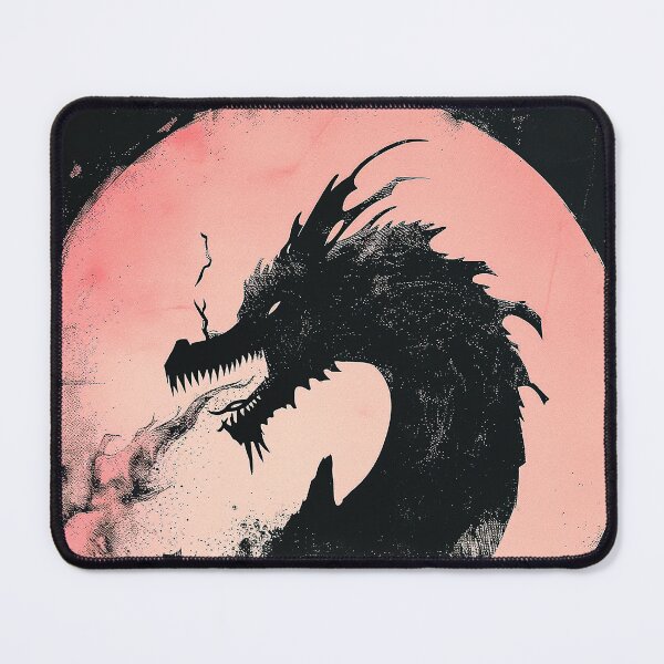 Item preview, Dragon and the Moon Pink 4 designed and sold by Kobi-PrintVibes.