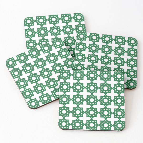 Item preview, Green Moorish Tile Pattern designed and sold by dottiedigitals.