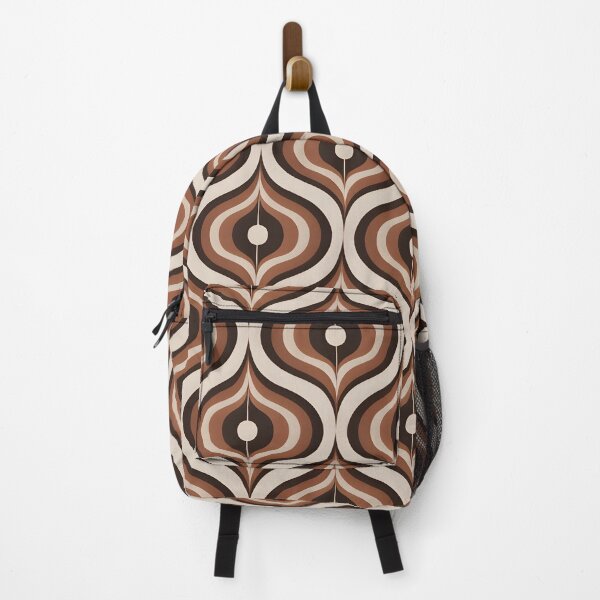 Item preview, Mid Century Modern Wavy Pattern Pattern Chocolate Brown designed and sold by Prints and Lifestyle.