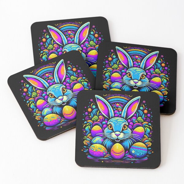 Item preview, Psychedelic Easter Bunny designed and sold by HolidayBug.