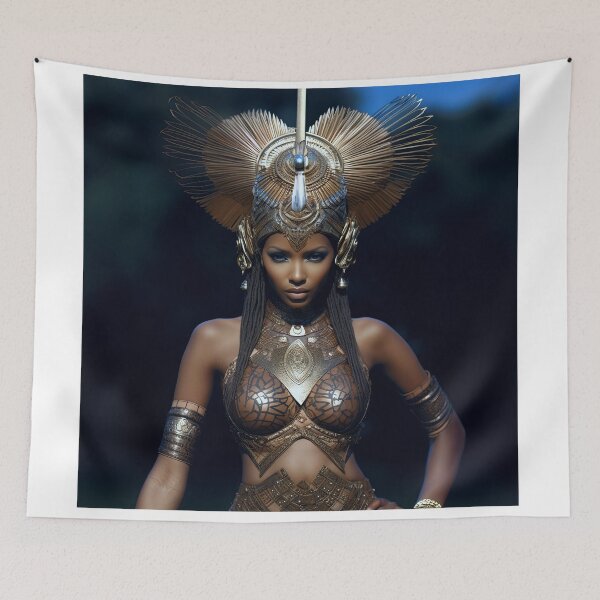 Item preview, Afro Warrior, defender of ancestral roots designed and sold by My Aspian.