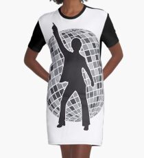 Disco Graphic T-Shirt Dress