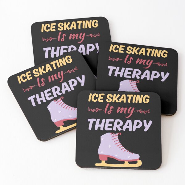 Item preview, Ice skating is my therapy, funny ice skater sport fan sayings designed and sold by NBSStore.