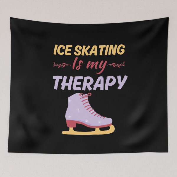Item preview, Ice skating is my therapy, funny ice skater sport fan sayings designed and sold by NBSStore.