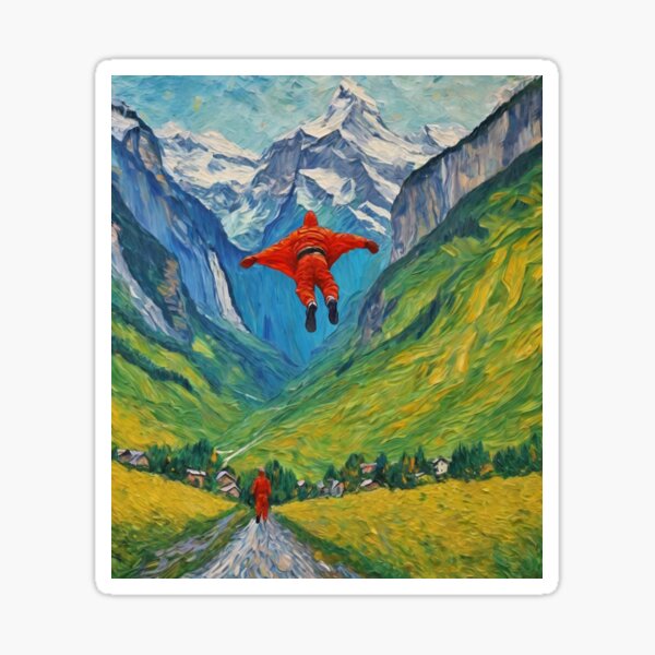 Item preview, "Spectacular Wingsuit Flying in Lauterbrunnen Valley, Switzerland" designed and sold by Artisticanvas.