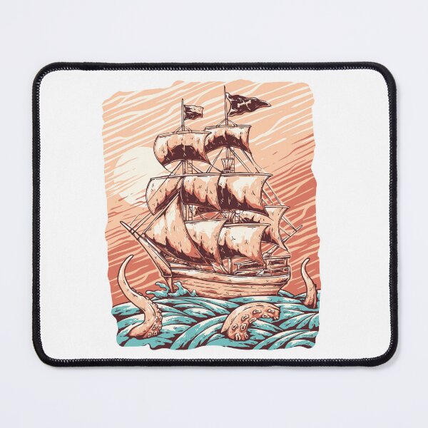 Item preview, Pirate Fight With Kraken designed and sold by metalcozmic.