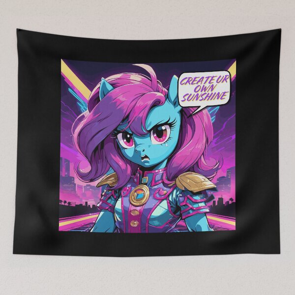 Item preview, Cartoon Cute Angry Pony "Create Ur Own Sunshine"  designed and sold by NeutrinoJem.