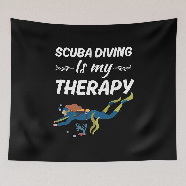 Item preview, Scuba diving is my therapy, funny scuba diving sport, scuba diver vacation travel designed and sold by NBSStore.
