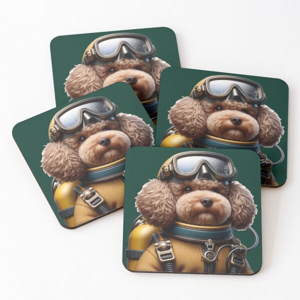 Item preview, Adorable Poodle in Scuba Diving Gear designed and sold by toypoodlemom.