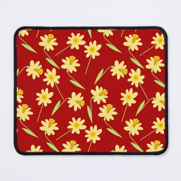 Item preview, Daffodils spring flowers on red background designed and sold by dottiedigitals.