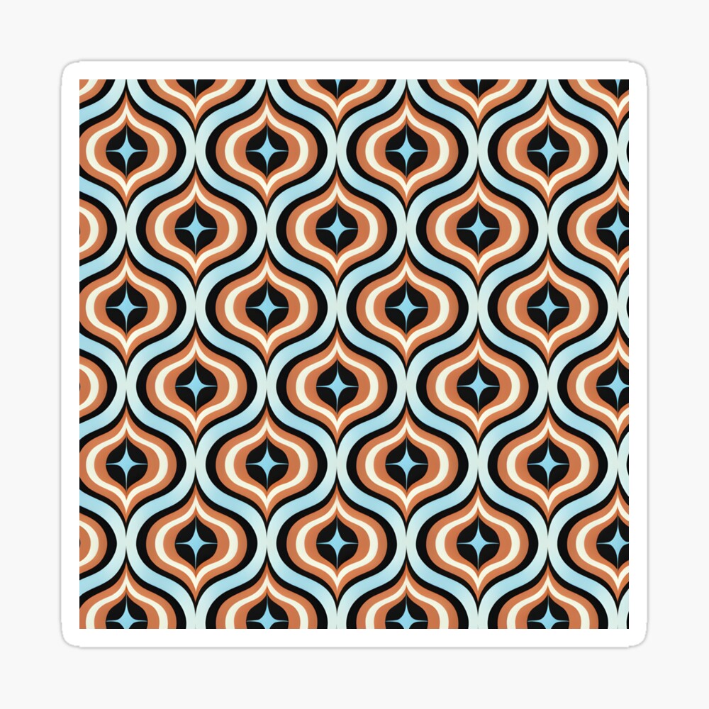 Retro Vintage Mid Century Modern Abstract Wavy Pattern Icy Blue #2 Scarf